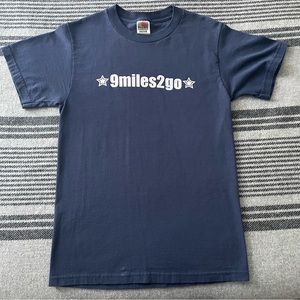 Men’s Small 9Miles2Go Navy Blue Fruit of the Loom Band Tee Shirt Pop Punk